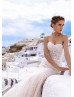 Ivory Lace Strapless Wedding Dress With Cape